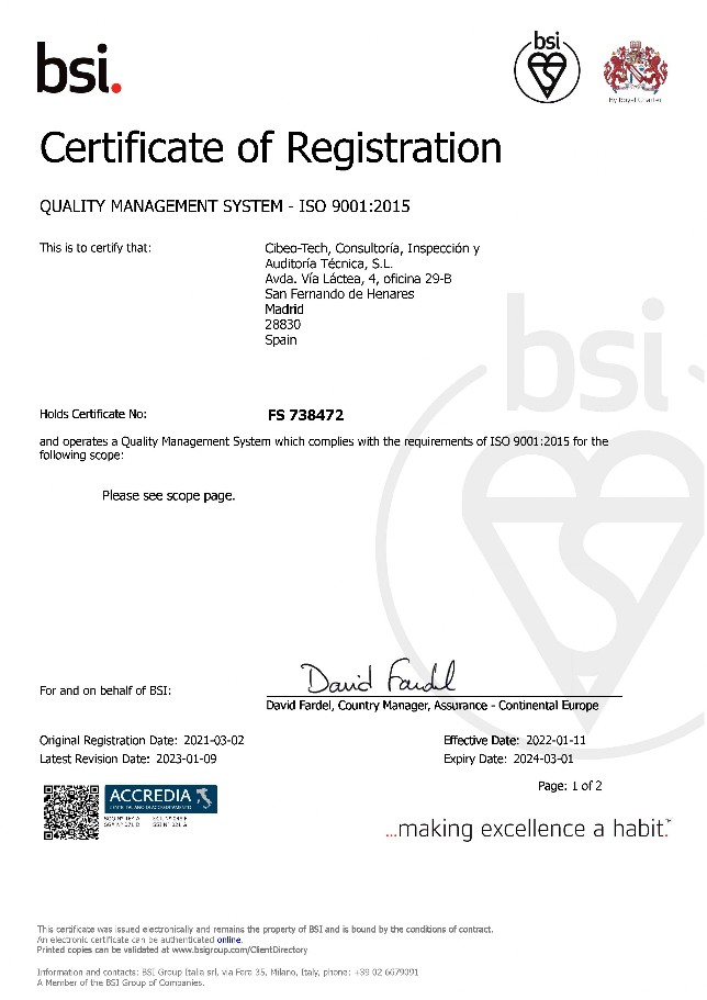 Certificate FS 738472 ISO 9001-2015